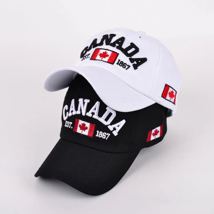Hot Sale Wholesale Canada Unisex Baseball Cap Custom Logo Letter Embroidery Sport Hat