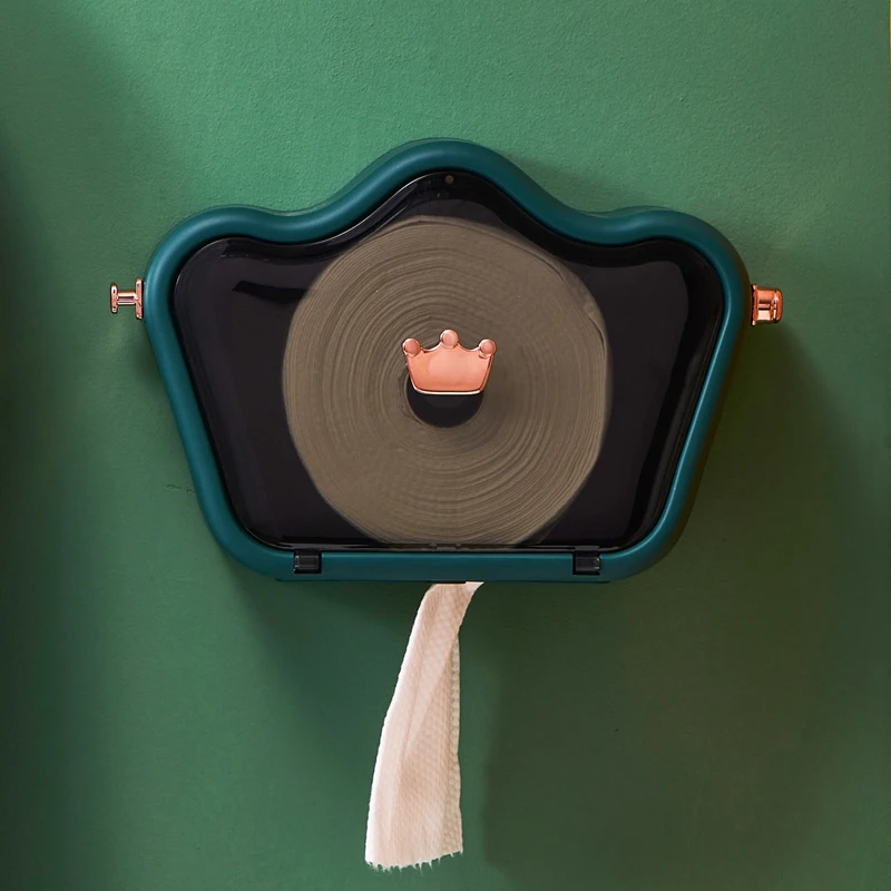 Ванная комната украшения настенные туалетная бумага коробка Пылезащитный Водонепроницаемый держатель для туалетной бумаги органайзер косметики ящик хранения