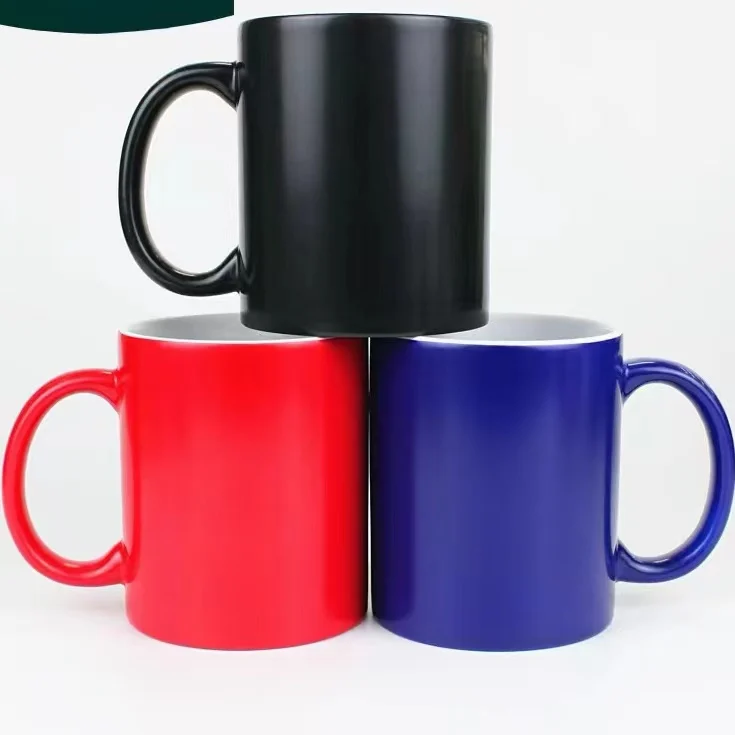 11 OZ Heat Transfer Color Change Heart Handle Mug