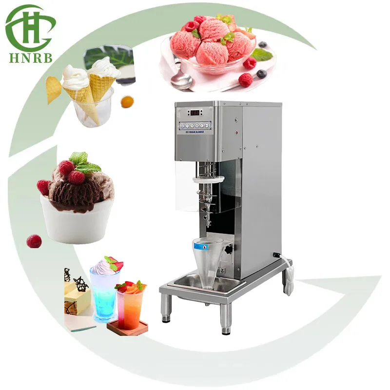 New Automatic Gelato Mixer Machine Real Natural Fruit Flavored Swirl Freeze Yogurt Ice Cream Blending Mixing Machine