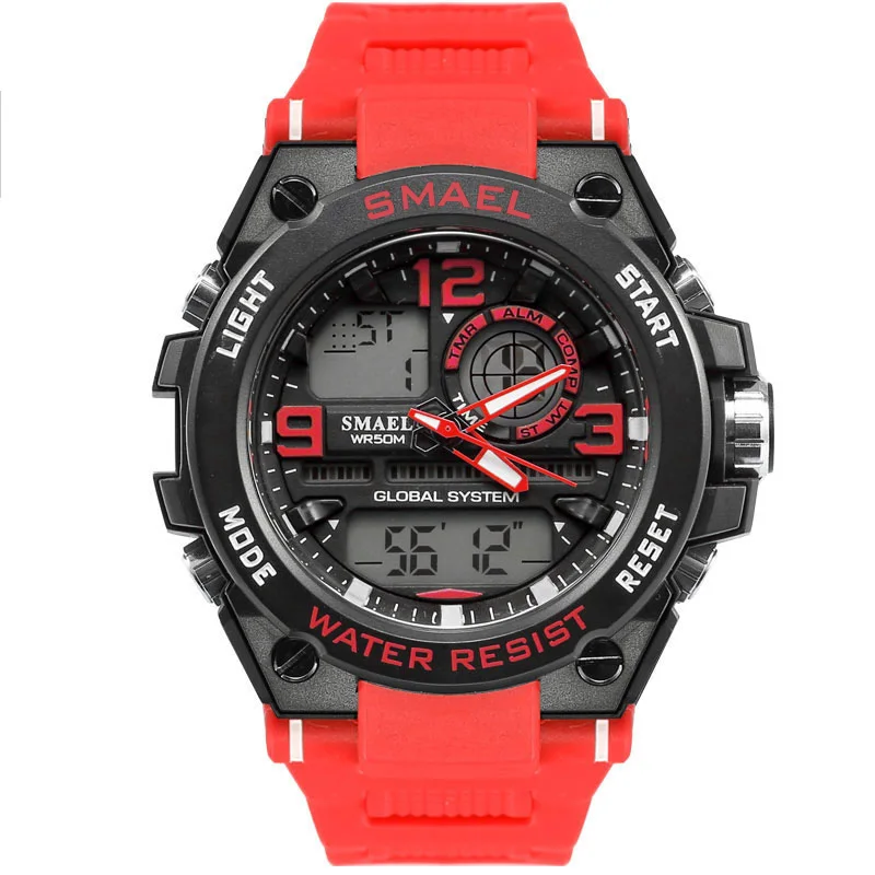 SMAEL 1603  waterproof sports wrist watch plastic watch quartz watch for men