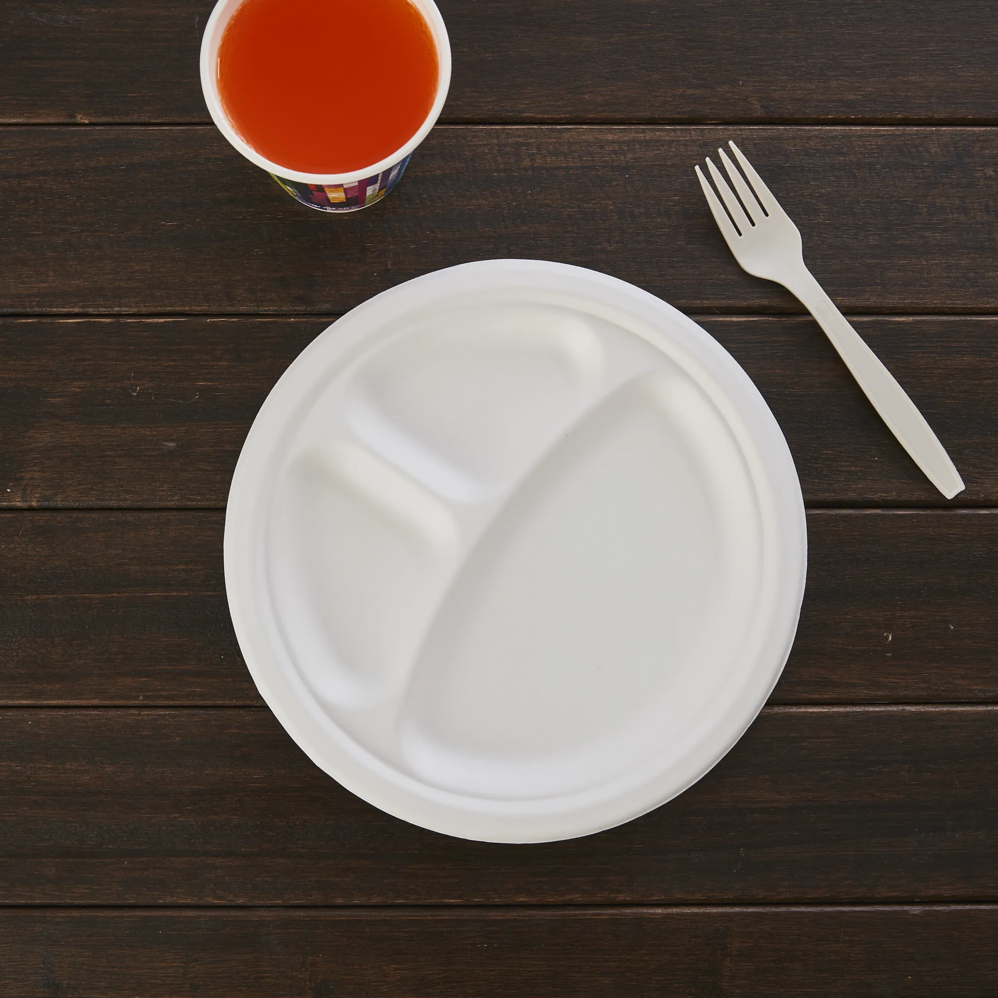 Biodegradable Food Eco-Friendly Natural Paper Take Away Pizza Disposable Paper Plate