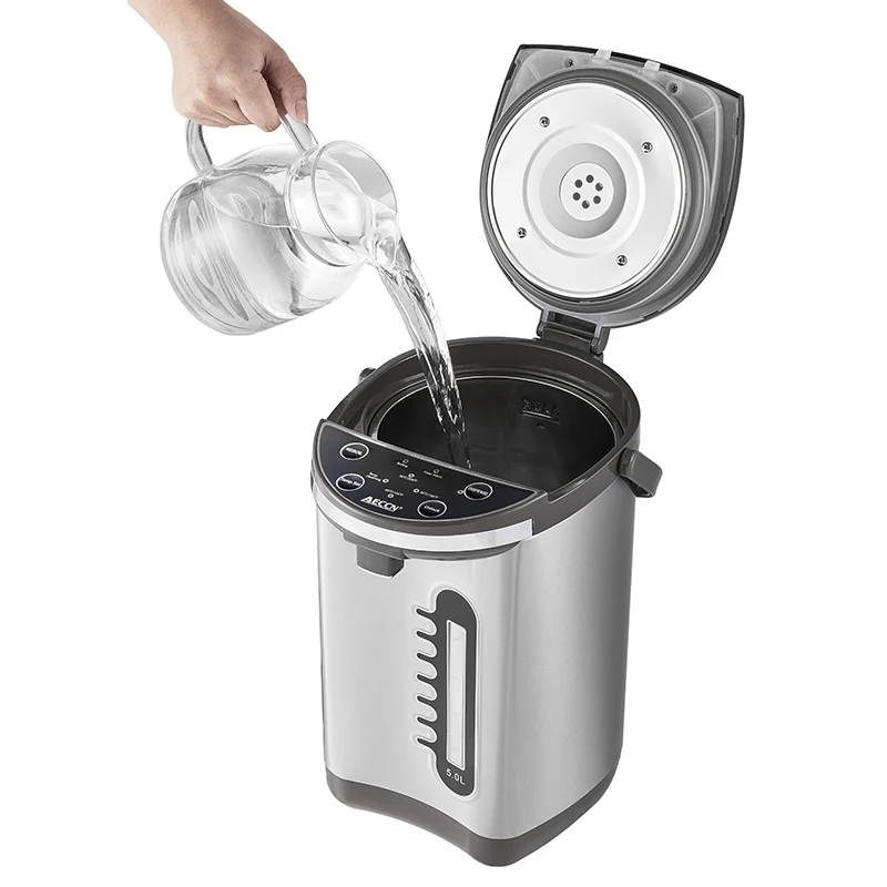 AECCN OEM Kitchen 5L 680W LCD Display Re-boil Childlock Timer Setting Dry Boiling Protection home appliances hot water dispenser