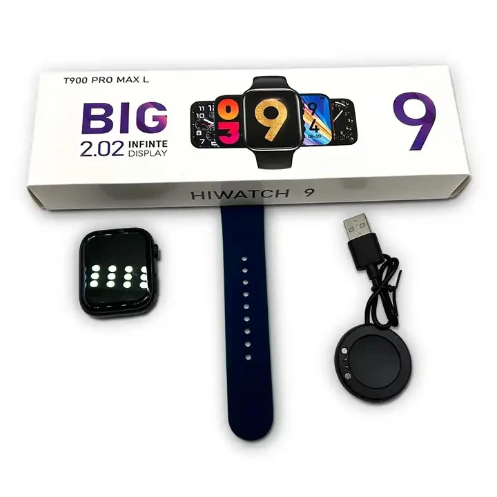 Top selling T900 Pro Max L series 9 Smart Watch 2.02-inch Big Screen Calculator Message Reminder Step Counter Fitness Smartwatch