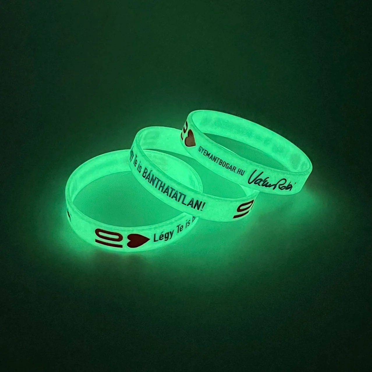 Custom Logo Personalized Silicone Wristband Holiday Gift Solid Black Glowing Silicone Wristband