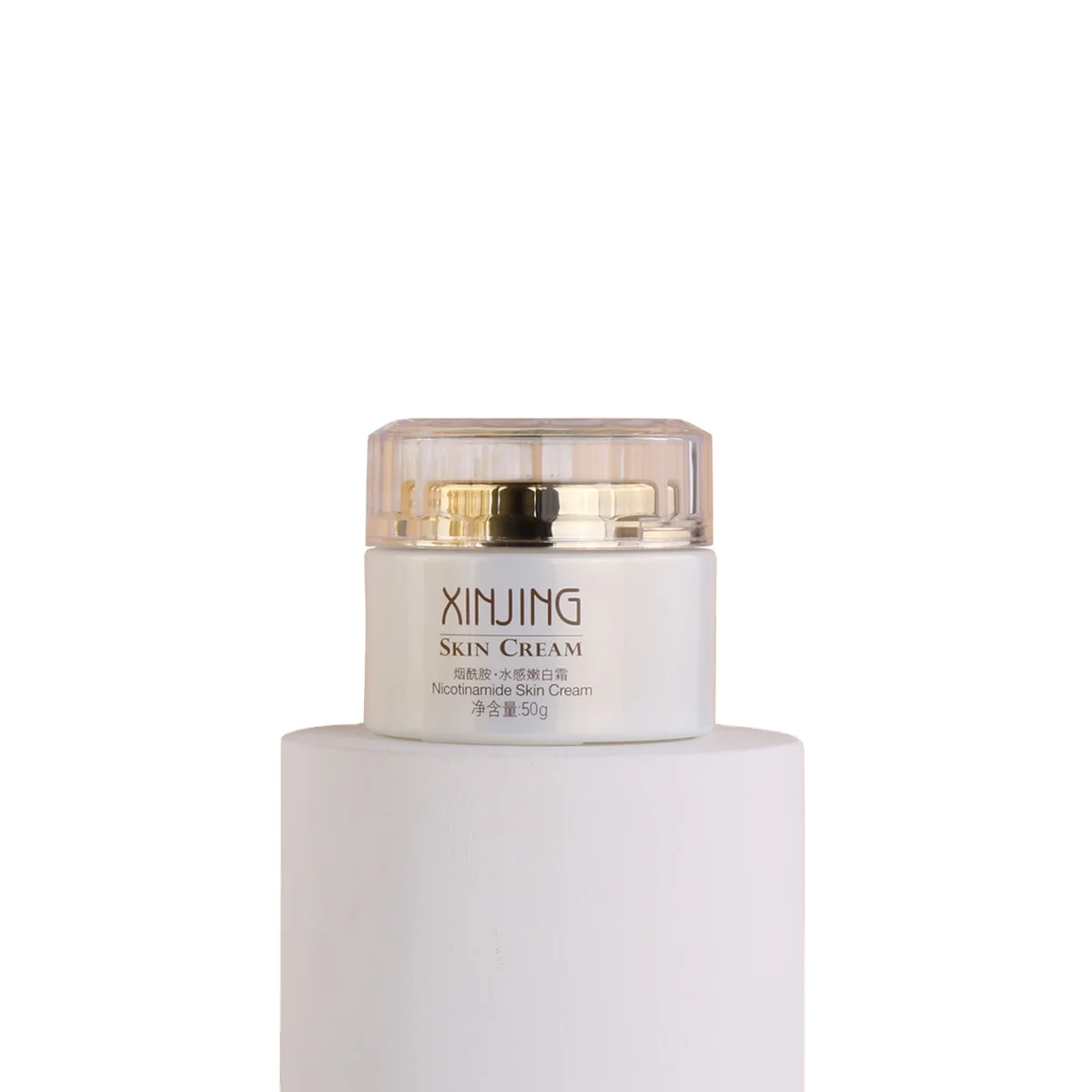 Оптовая продажа, белая Элегантная стеклянная Косметическая банка, 1 унция, 1,67 унции, 30 г, 50 мл, косметическая банка для крема для лица или глаз