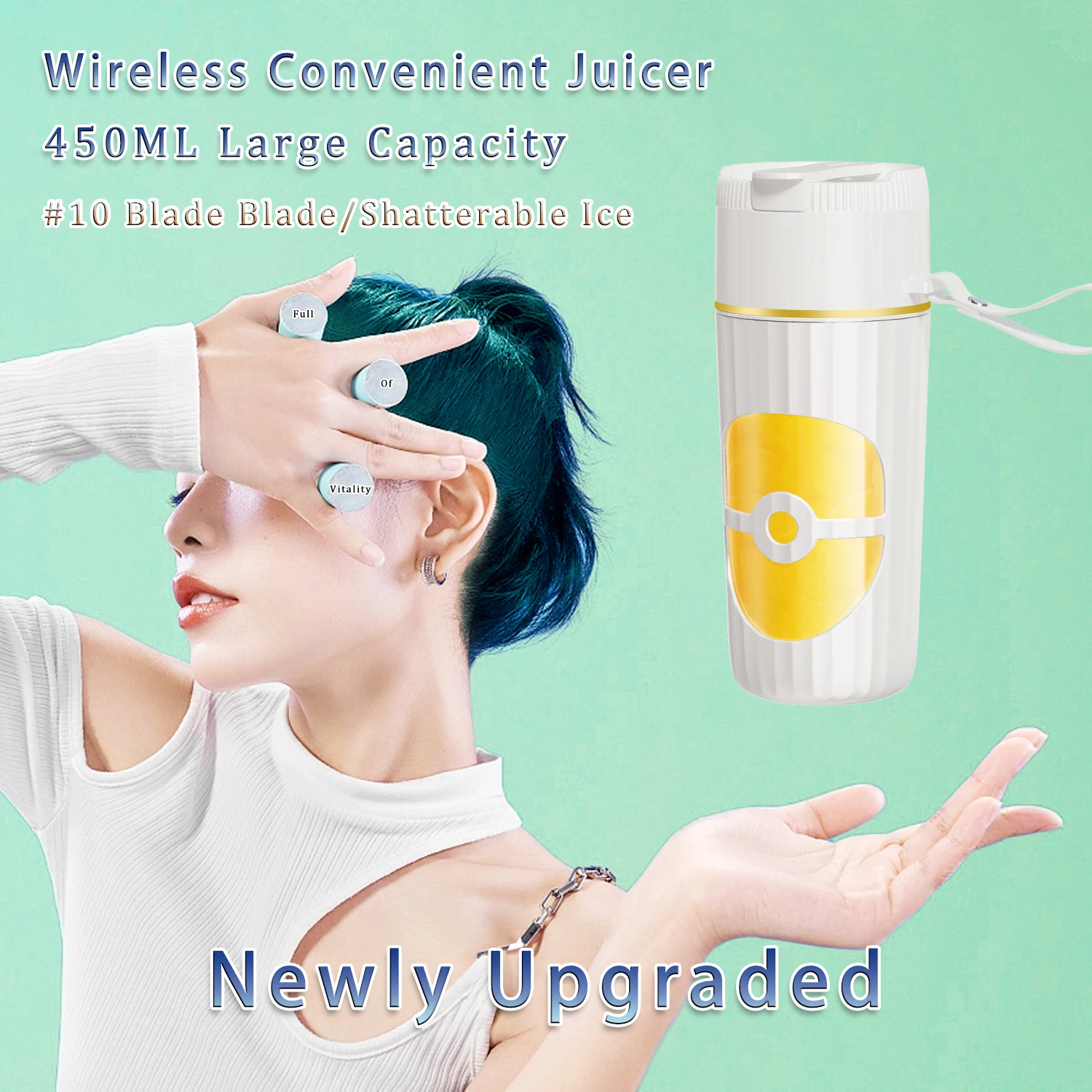 Wholesale Electric Fruit Orange Smoothies Juicer Extractor Machine Mini Handheld Portable USB Wireless Citrus Blender And Juicer