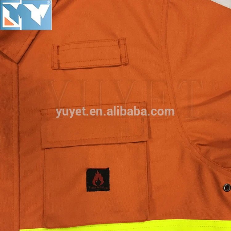 Nomex flame retardant safety reflective fireman suit