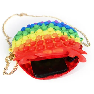 NewTrend Wholesale Colorful Fun Push Pop Anti Stress Handbag With Zipper