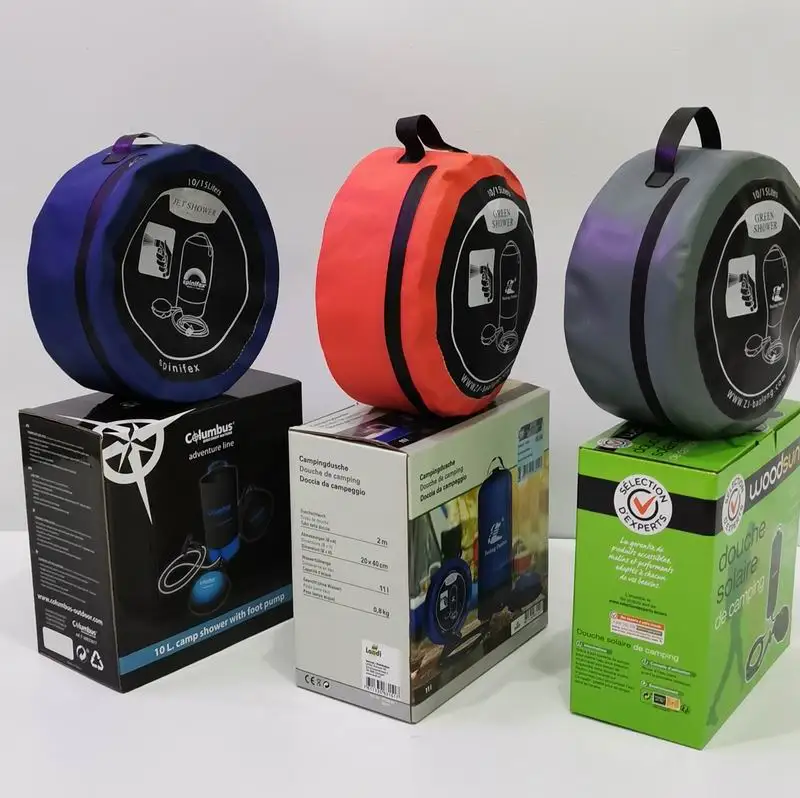 
Factory Product Portable Abrasion Resistant Pressure Solar Shower With Foot Pump Camping Outdoor Use With Pop Up Tent Beach Tent 