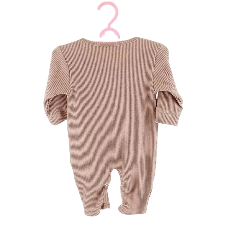 
Ribbed baby bamboo clothing wholesale newborn baby clothes romper gowns 