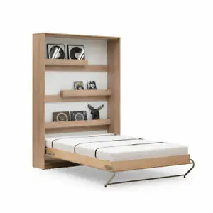 Factory Direct Sale Cheap Price Modern Minimalist Style Saves Space Wooden Foldable Storage Bed Wall Bed