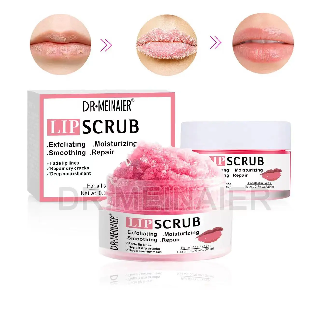 Private label  Vegan LIP Scrub  OEM Private Label Organic Vegan Exfoliating   Sugar Pink Lip Scrub