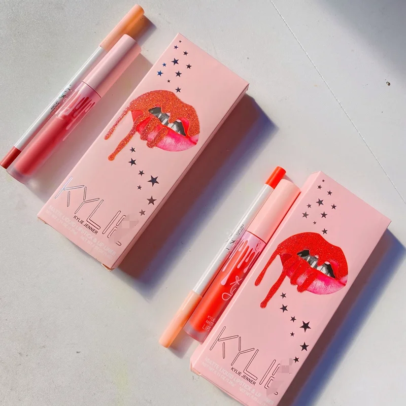 Wholesale Lip Kit for Kylies 2 in 1 Lipstick lipliner kit jenner cosmetics makeup kylies matte liquid lipstick set