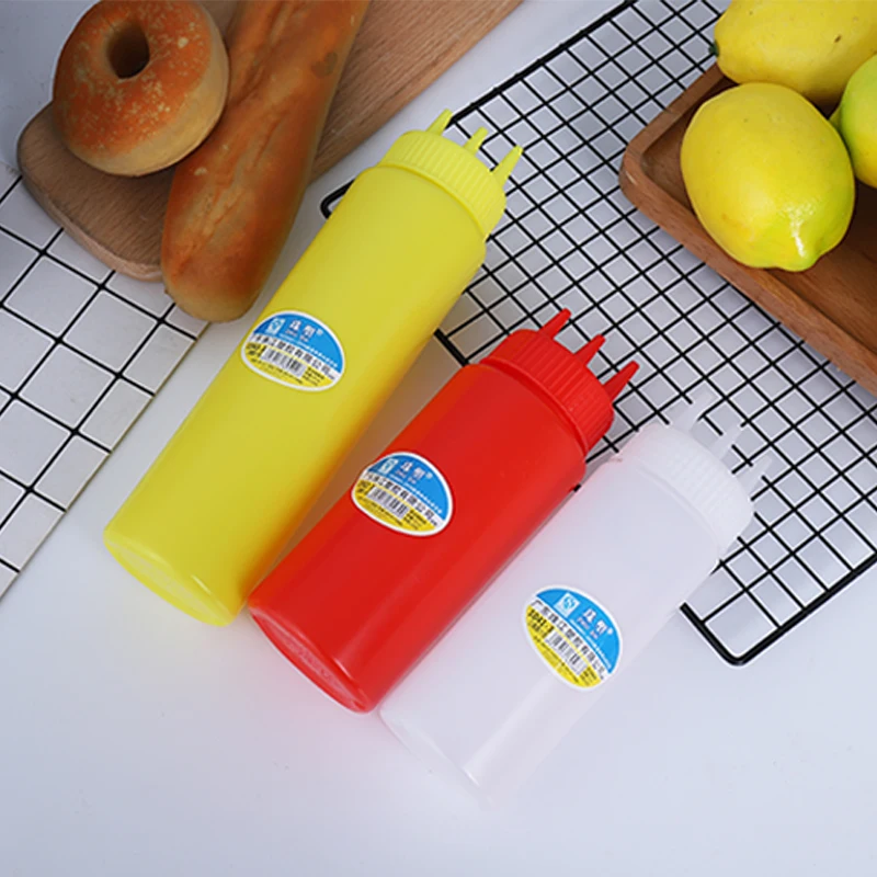 Wholesale 24 Oz Honey Salad Dressing Condiment Cooking Oil Tomato Sauce Squeeze Plastic Bottle for Restaurant