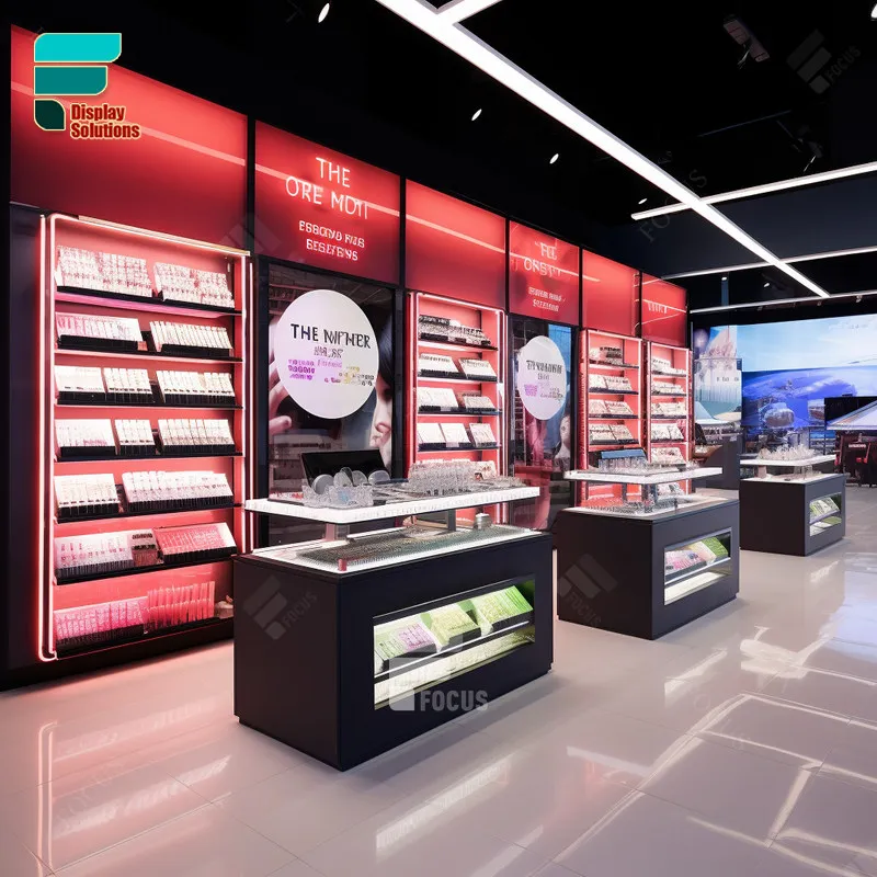 Manufacturer Cosmetics Display Stand Rack Perfume Stand Display Wig Display Showcase Cabinet Shelves For Beauty Shop