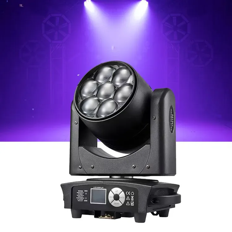 Led beam wash 7x40 mini 7x40w moving head bee eye with zoom for disco party club bar dj show stage lighting