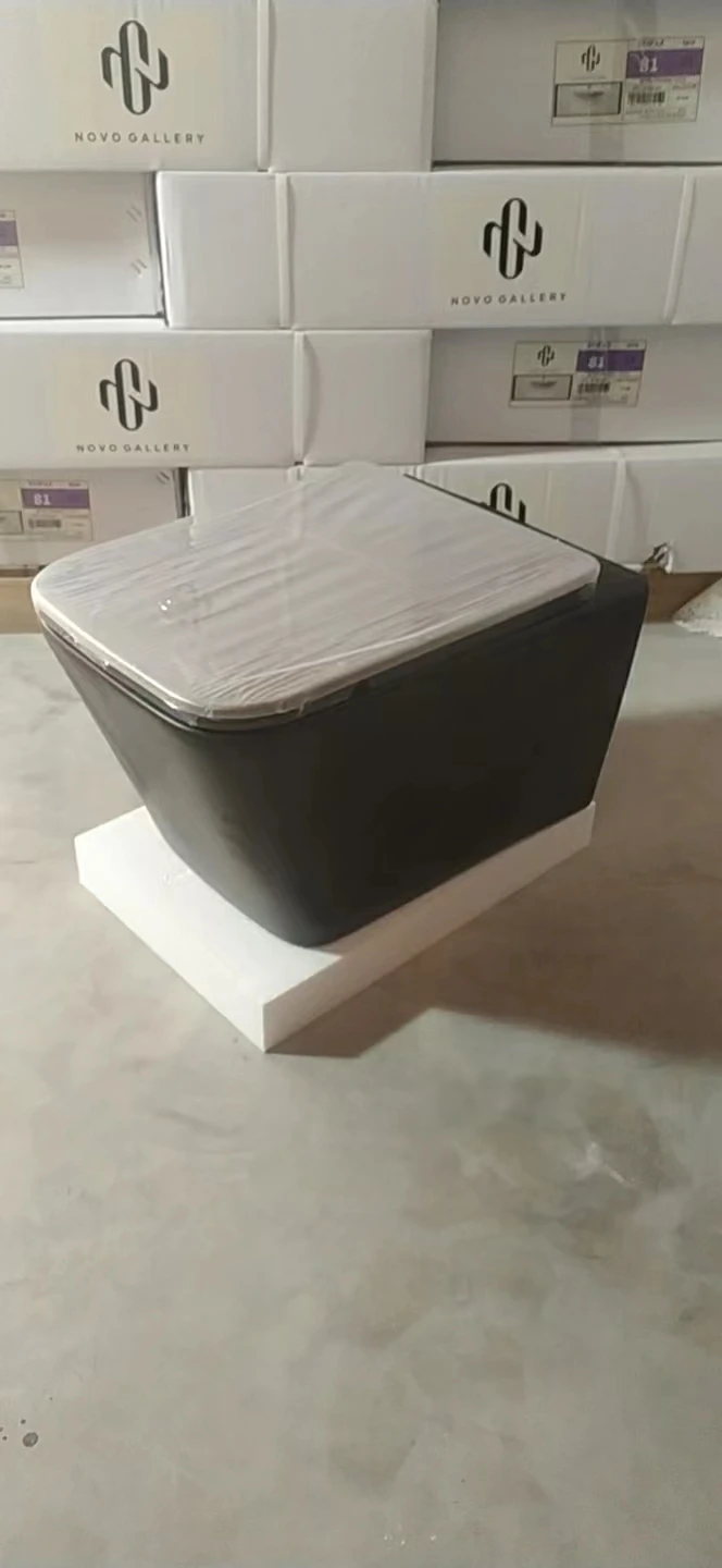 Sanitary Ware Wall Hung Closet Bathroom Toilet Bowl Wall Ceramic China Popular White Style Pattern Color Hotel WC P-trap