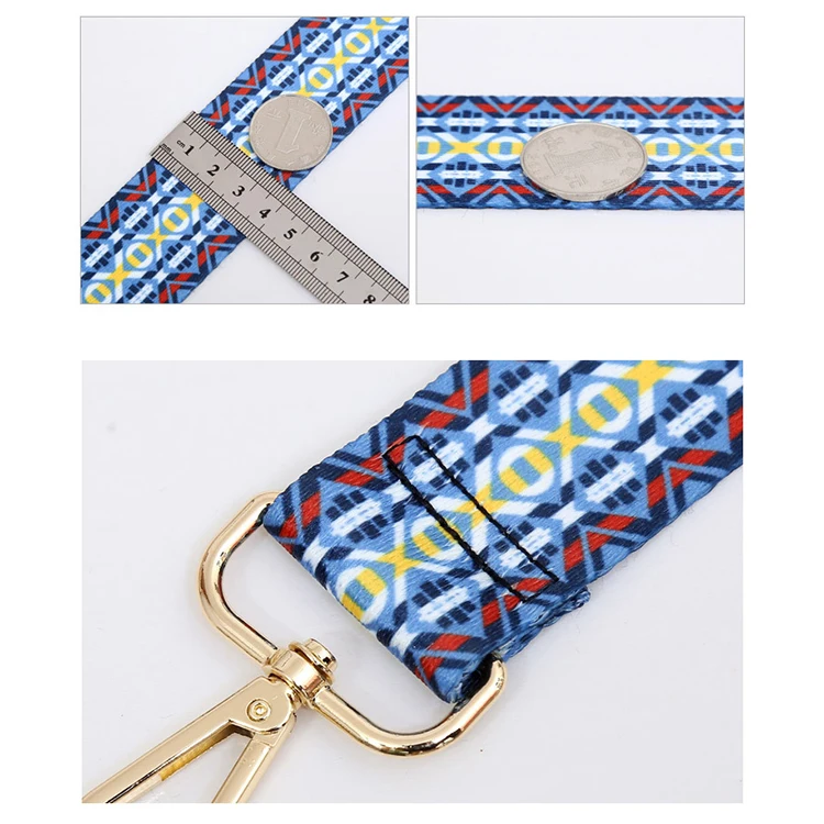 Adjustable 3.8*140 Cm Cotton Cross body Handbag Belt Width 80-140 Cm Bag Shoulder Strap With Silver/Gold Buckle