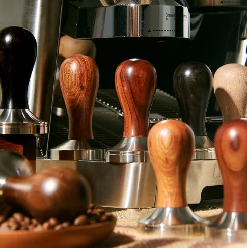 Coffee powder hammer stainless steel adjustable universal powder hammer solid wood handle coffee shop powder tool