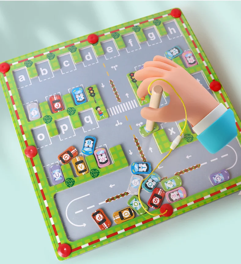 Kids Magnetic Alphabet Cognitive Maze Letter Puzzle Learning Activities Board Montessori Fine Motor Skills Toys
