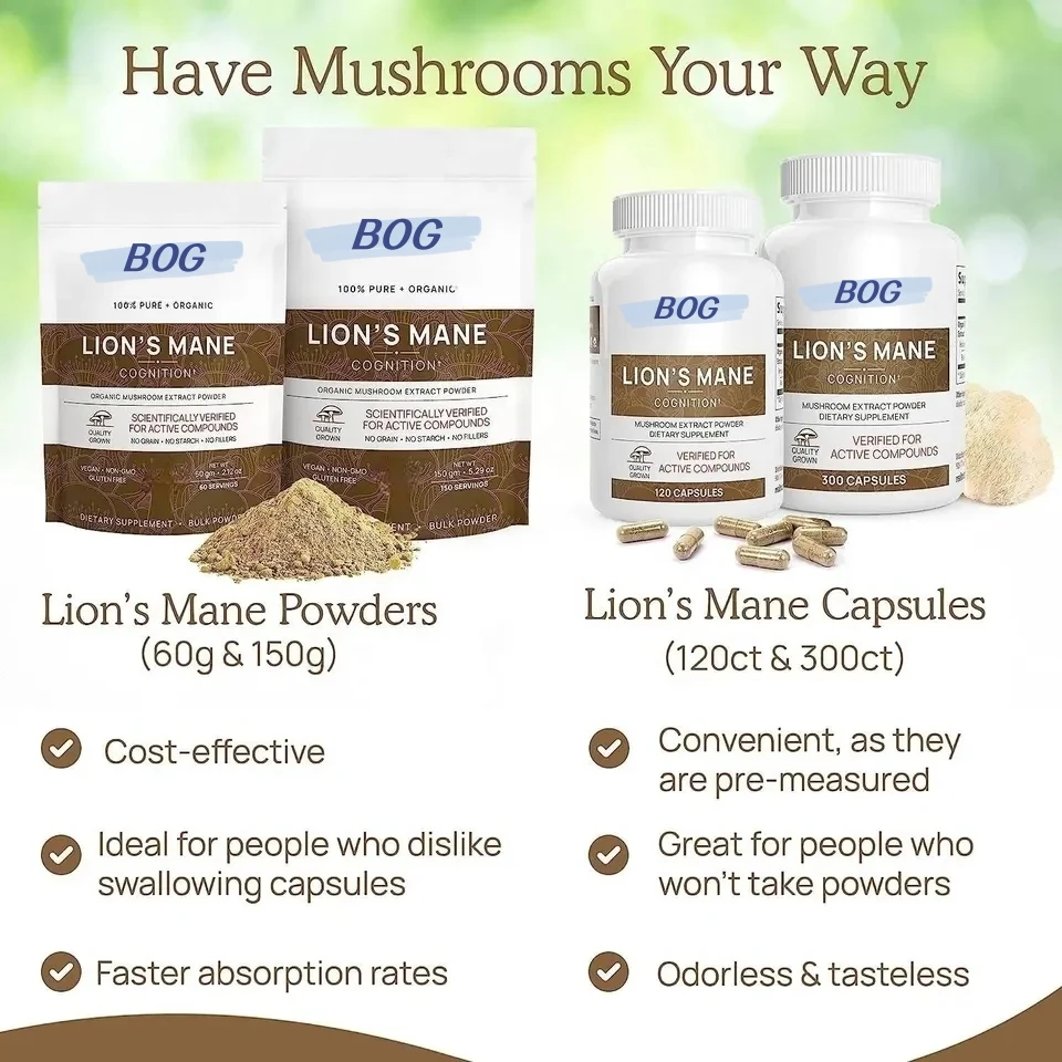 Private Label 10 in1 Reishi Cordyceps Mixed Mushroom Extract Powder Organic Lions Mane Chaga Extract Blend Mushroom Powder