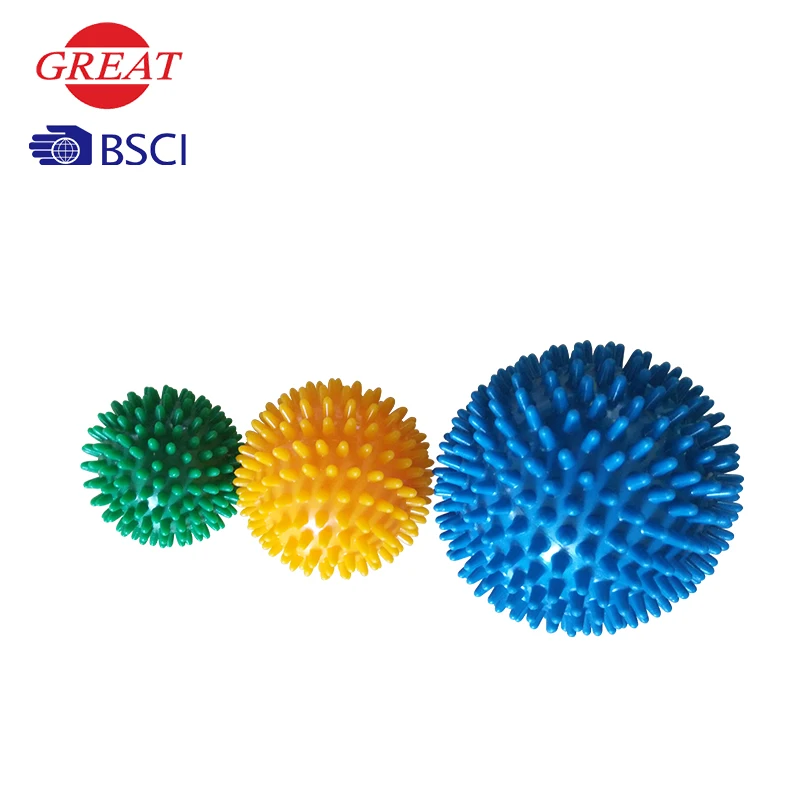 Экологичный мягкий массажный мяч для йоги из ПВХ с шипами