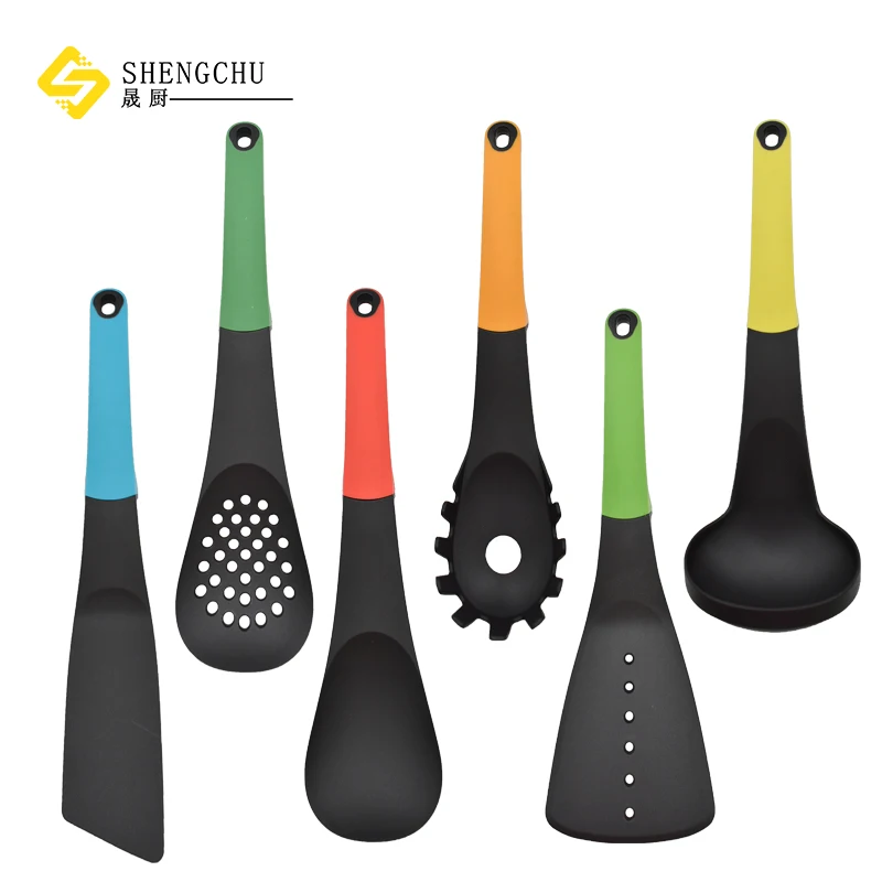 Hot sale 6 pieces Cooking tools set Food Grade Multi functional PA6 Nylon Kitchen Utensil set
