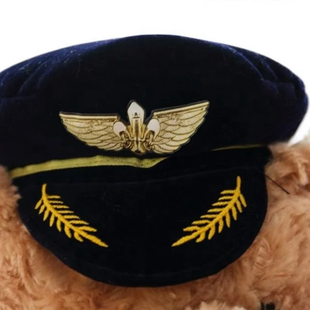 Hot selling Pilot Teddy Bear Plush Toy Cute Captain Bear Doll Stuffed Animal Toys Birthday Gift Kids Toy Baby Doll for Children