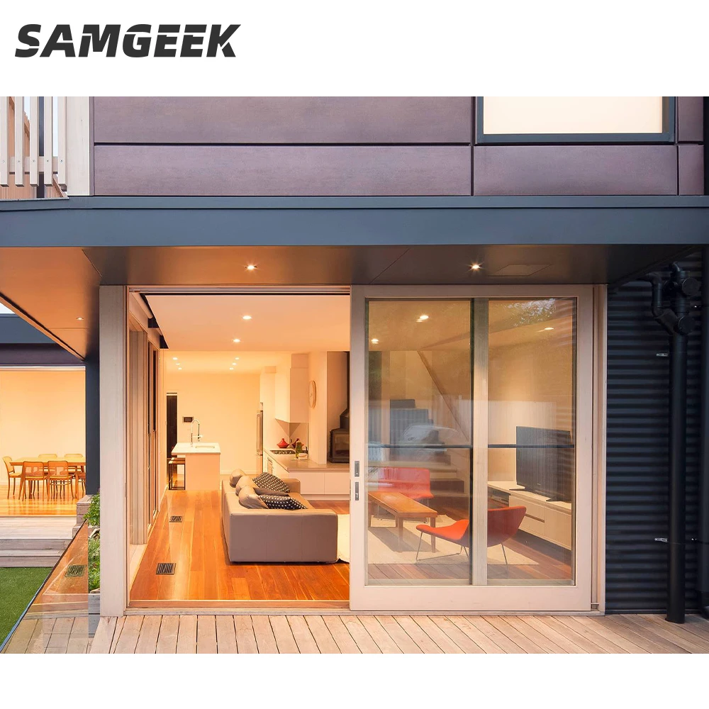 6.38mm/10.38mm Aluminium Laminated Glass Sliding Door Australia Standard with Push and Pull Opening Method