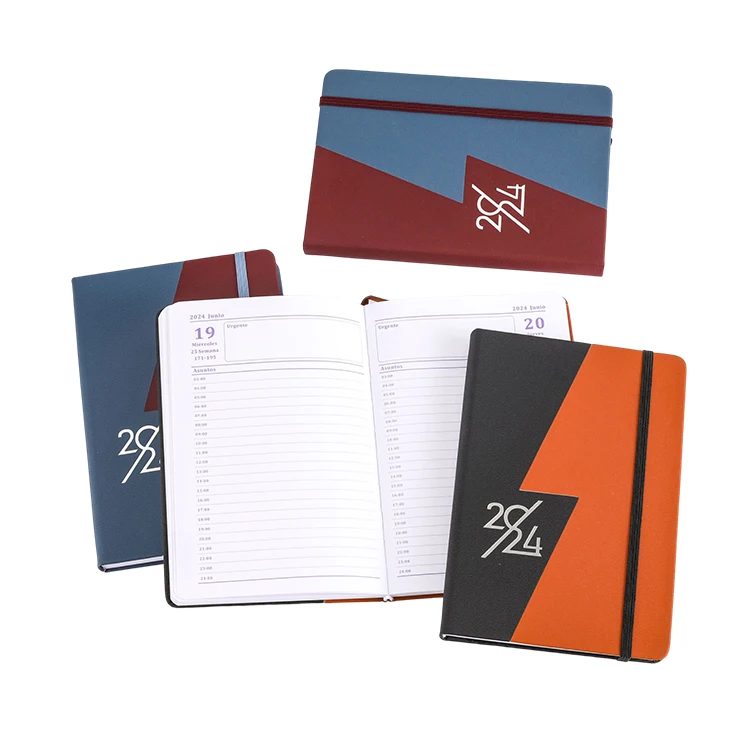 HongShun a5 diaries custom notebook planner pu leather pu diary notebook with elastic band