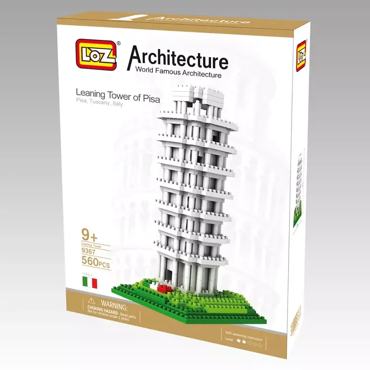 LOZ Leaning Tower of Pisa model architecture kit nano block