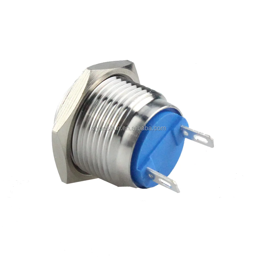 16mm Momentary Switches  automatic door Metal metal push button switch high head