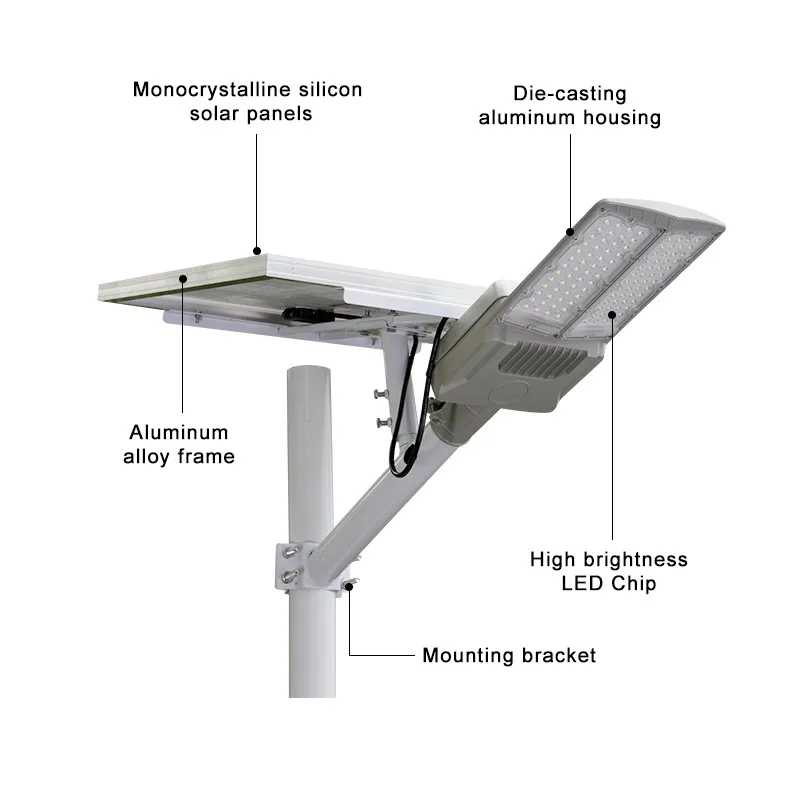 OEM/ODM customized 100W 200W 300W 400W split type solar street lights outdoor waterproof for project