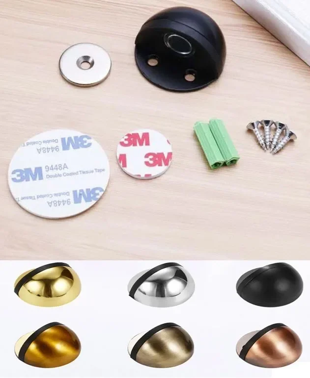 Modern Living Room Silver Stainless Steel Magnetic Door Stops