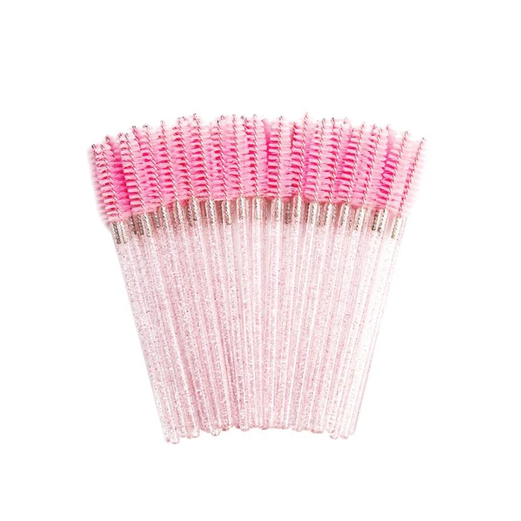 
Low Price Colorful Disposable Crystal Eyelash Brush Makeup Tools Applicator 