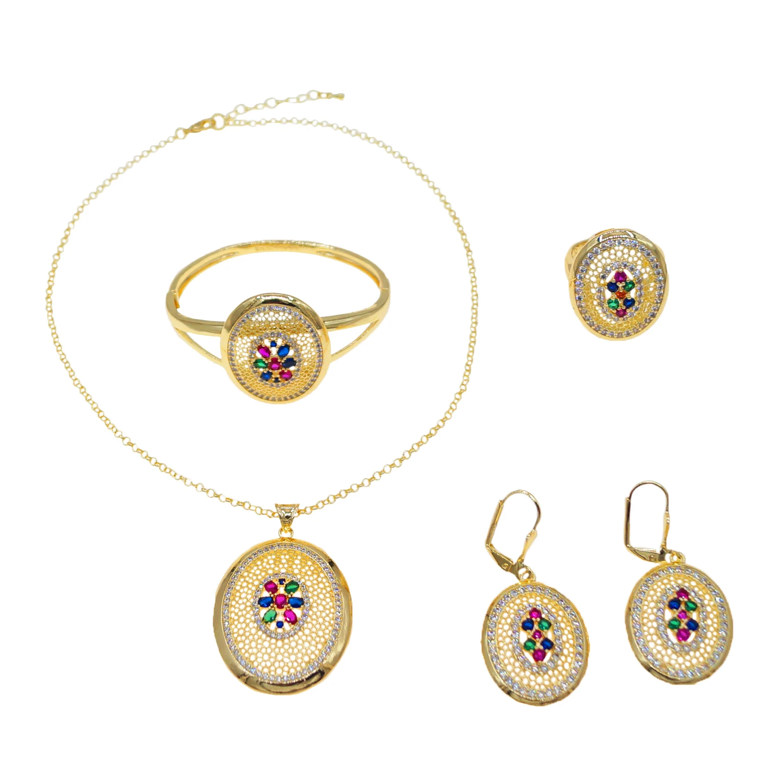 Yulaili Hot Sale Alloy Gold Plated Jewelry Ladies Banquet Party Dubai Gold Style Accessories