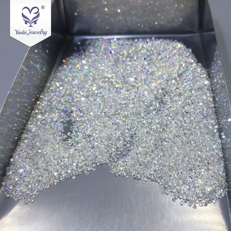 Yadis 1 carat round loose moissanite diamond wholesale price 0.8mm to 3.0mm small size round white DEF moissanites