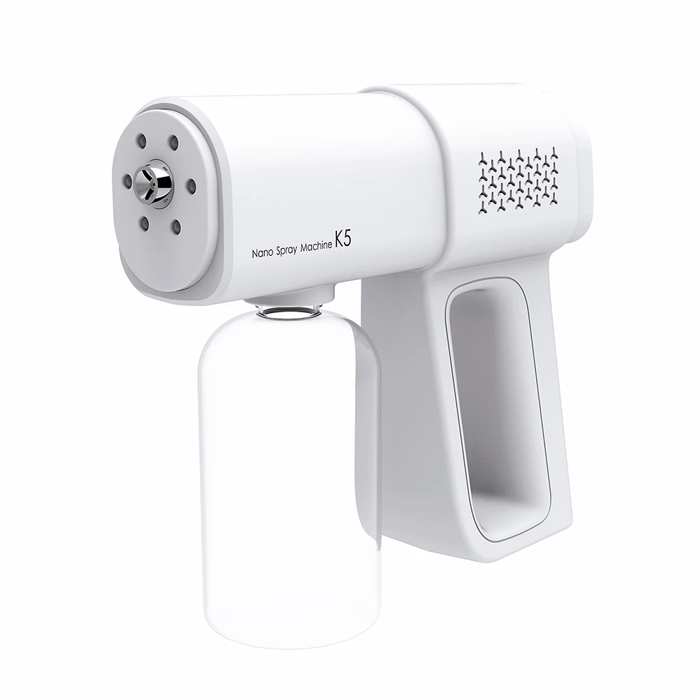 2000mah Disinfection Strong Blue Light Anti Clogging Long Nozzle Cordless Nano Mist Spray Gun