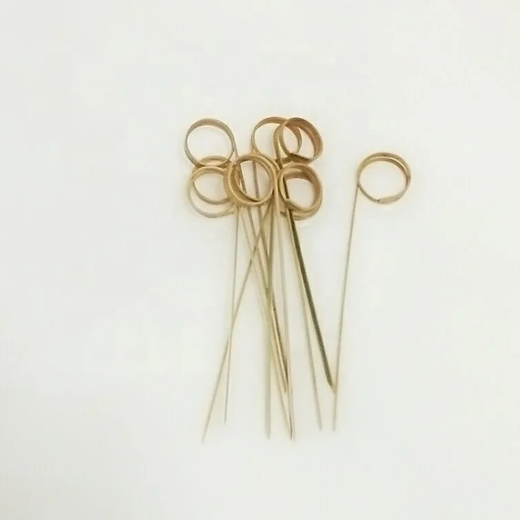 Одноразовые Бамбуковые петли для шпажки/барбекю сэндвич коктейльные вечеринки шпажки