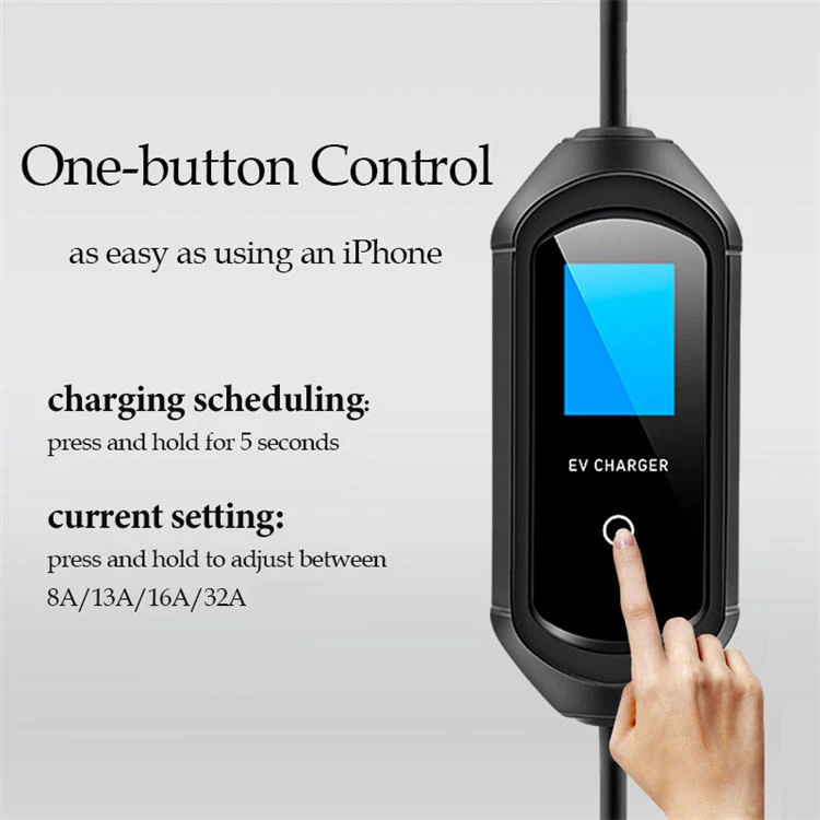 7 KW AC EV Charging Cable with WIFI App LCD J1772 Emergency GBT Charger for Chery EQ1 EQ5 Ant EQ ARRIZO 3 5e EV Charger Portable