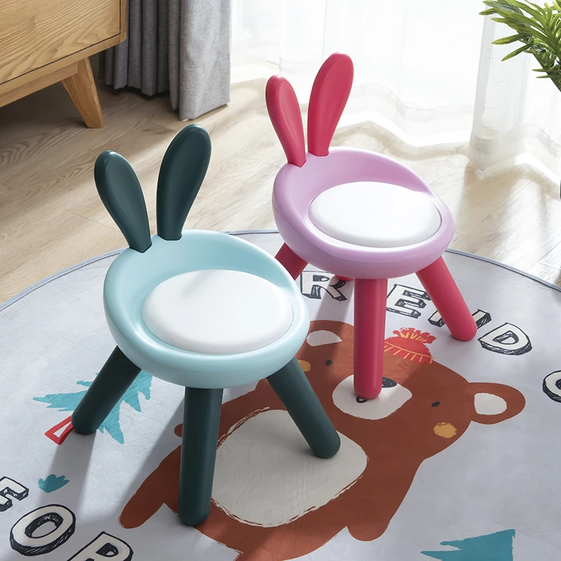 School furniture anti slip soft seat rabbit plastic chair child whistle chair