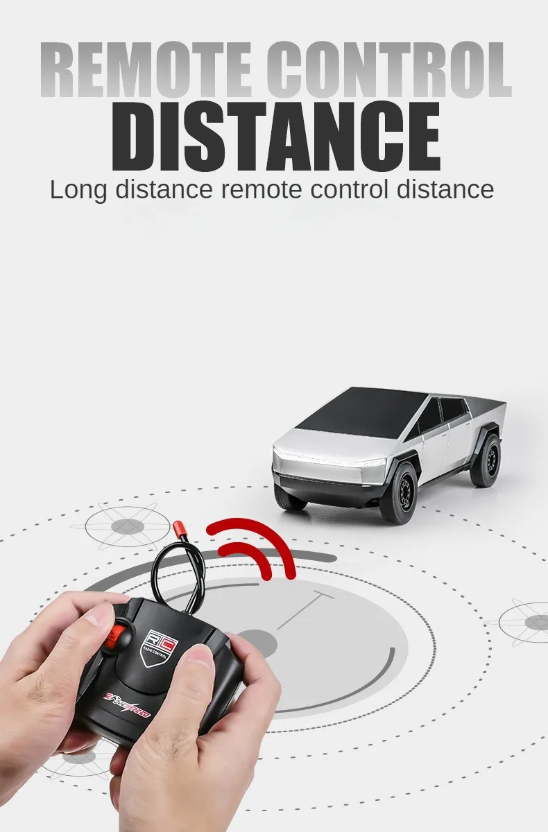 2024 RC 1:14 remote control car model high-speed off-road car T esla Cyberpickup Boy Bigfoot Racing RC toy