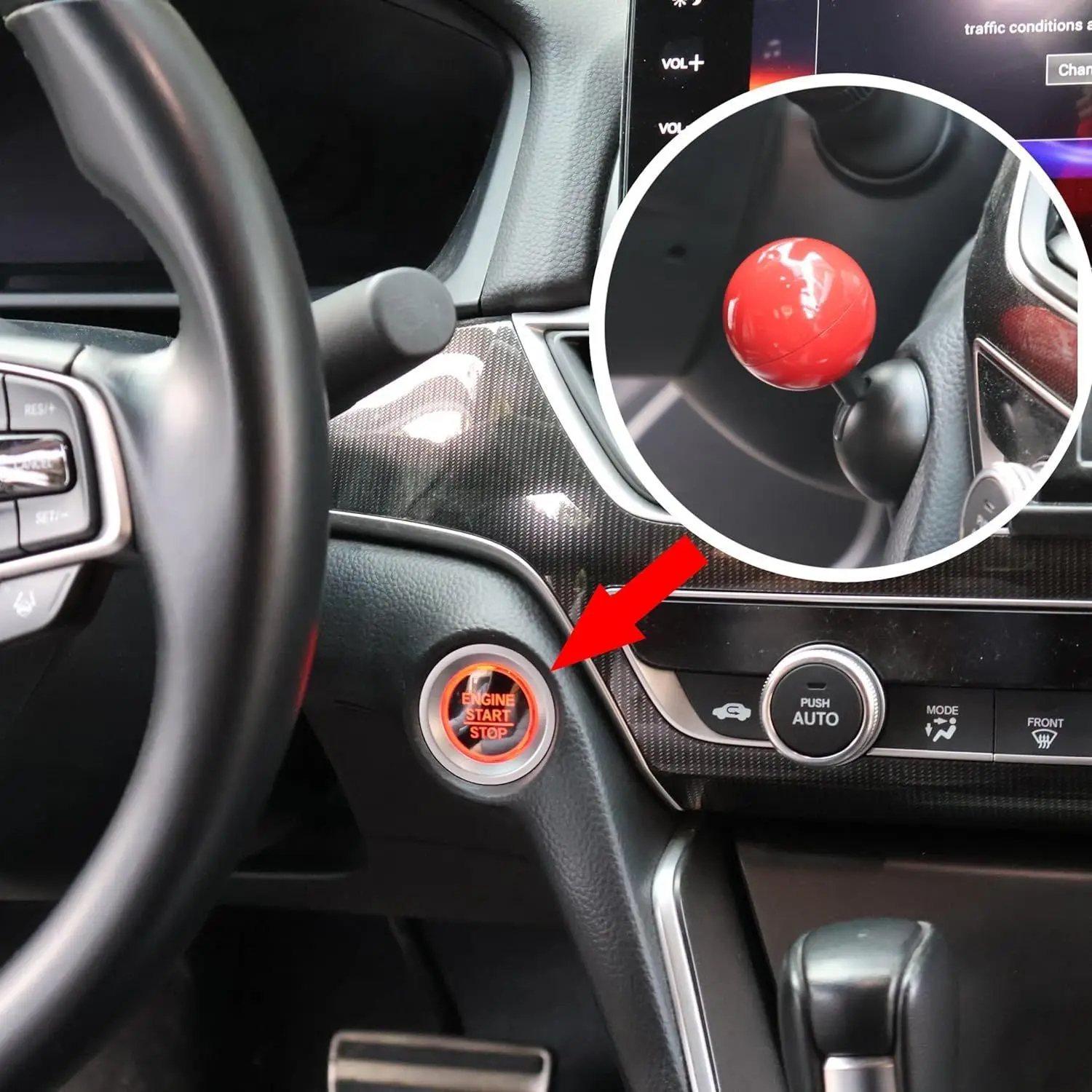 Car one click start button joystick car engine start stop button joystick