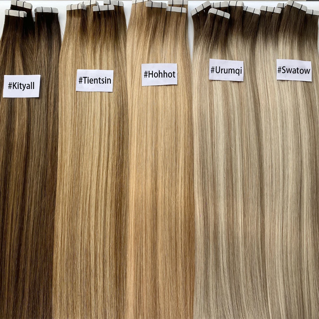 HaiYi Factory Large Stock New Invisible Mini Flat Weft Double Drawn Genius Weft Hair Extension