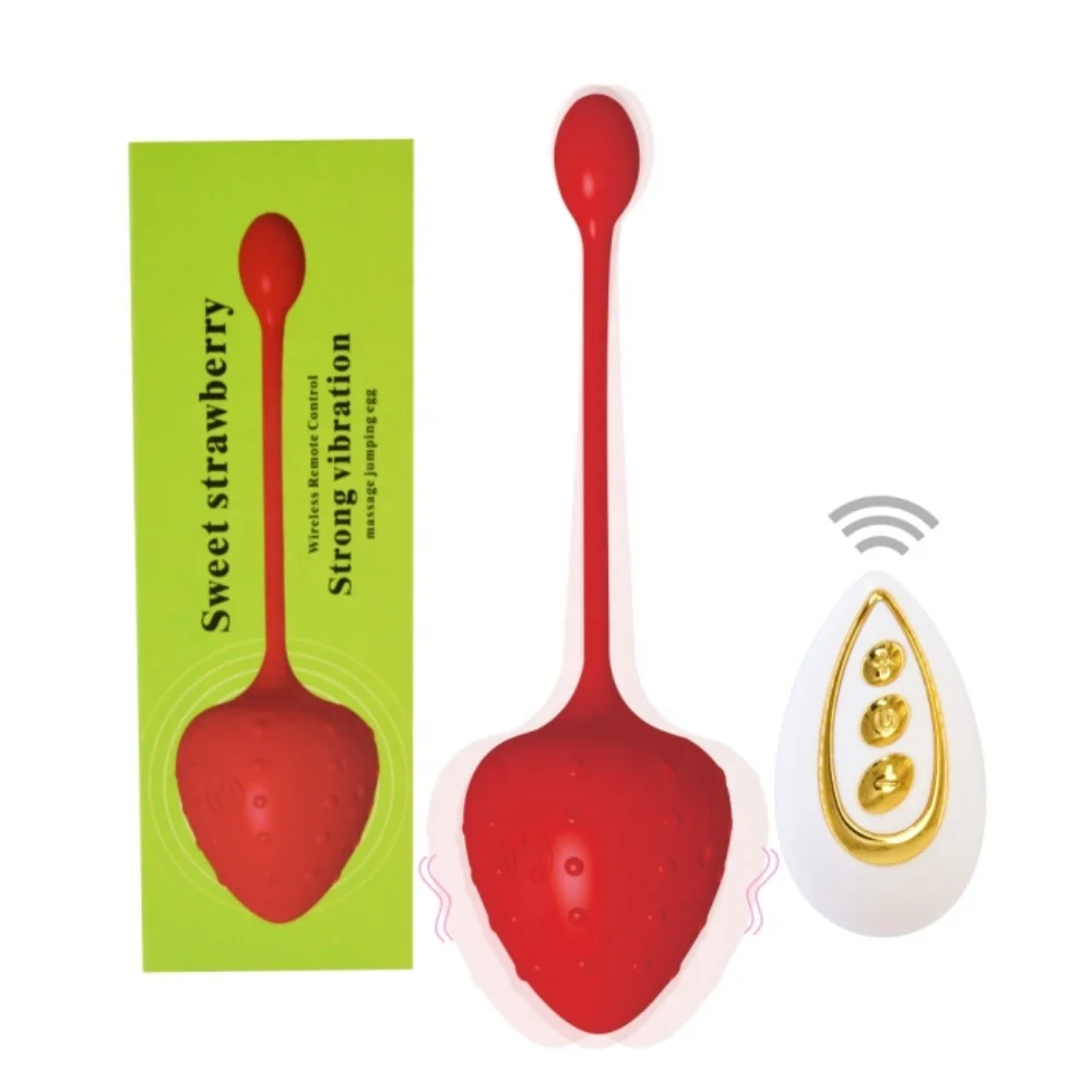 Беспроводной невидимый в форме клубники мини вибратор яйцо для женщин