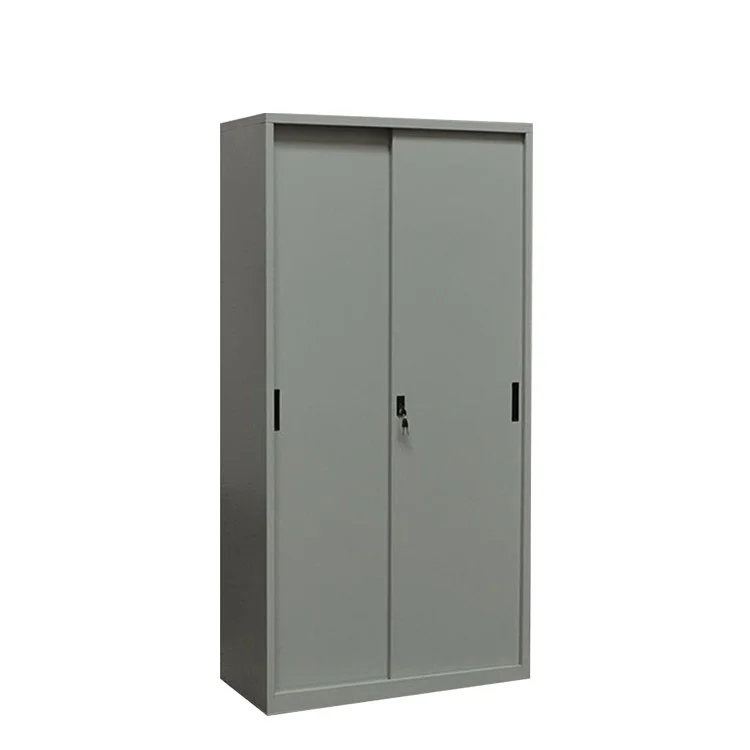 KD Structure Office Furniture Sliding Door File Cabinet Steel Cabinet With 4 Adjustable Shelve