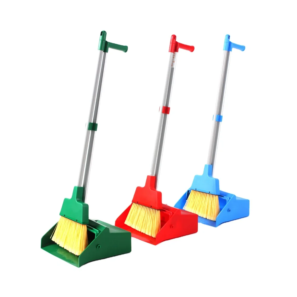 Lobby Dustpan With Broom Set With Long Handle