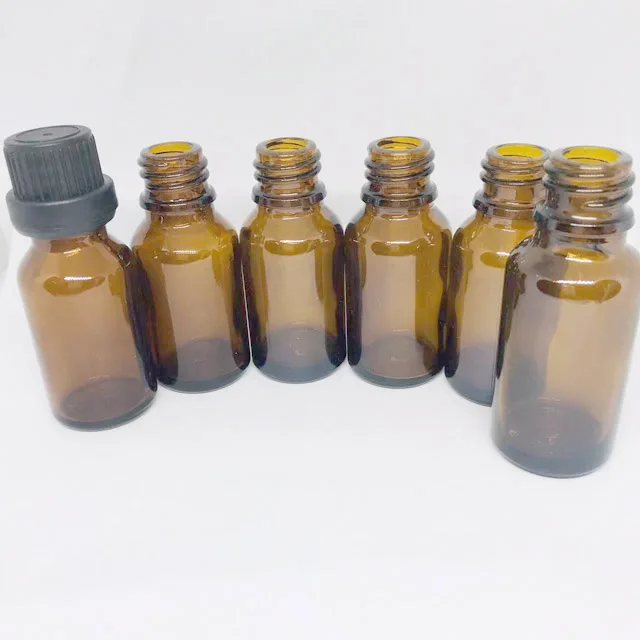 Wholesale Essential Oil Packaging 15ml Clear Amber Glass Dropper Bottle