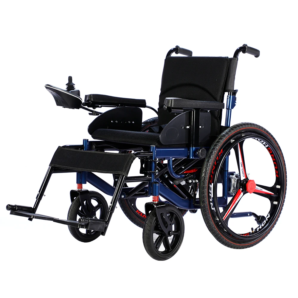Lightweight Intelligent Foldable Electric Wheelchair, Compact Power Wheelchair, Portable Folding Carry Wheelchairs
